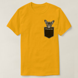 Gepersonaliseerde foto en naam van voetafdruk uplo t-shirt