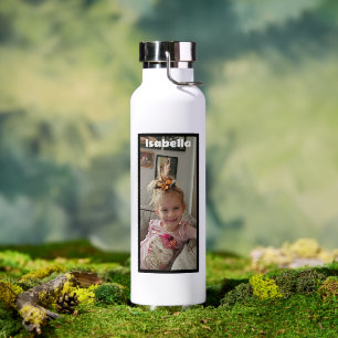 Gepersonaliseerde foto- en naamflesje waterfles
