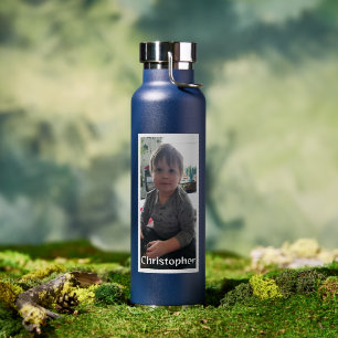 Gepersonaliseerde foto- en naamflesje waterfles