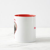 Gepersonaliseerde foto en namen | Onze eerste Kers Mok (Midden)