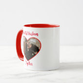 Gepersonaliseerde foto en namen | Onze eerste Kers Mok (Voorkant links)