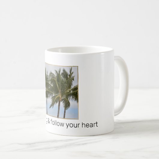 Gepersonaliseerde foto en offerte koffiemok (Voorkant rechts)