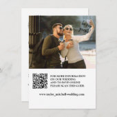 Gepersonaliseerde foto en QR-code bruiloft uitnodi Kaart (Voorkant / Achterkant)