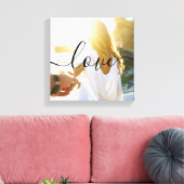 Gepersonaliseerde Foto- en Script-tekst Canvas Afdruk (Insitu (Woonkamer))