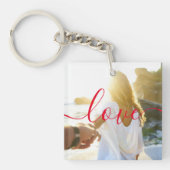 Gepersonaliseerde Foto- en Script-tekst Sleutelhanger (Voorkant)