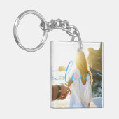 Gepersonaliseerde Foto- en Script-tekst Sleutelhanger (Voorkant Links)