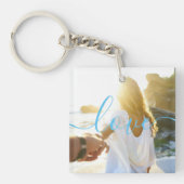 Gepersonaliseerde Foto- en Script-tekst Sleutelhanger (Voorkant)