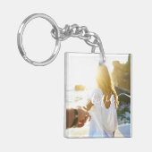 Gepersonaliseerde Foto- en Script-tekst Sleutelhanger (Voorkant Links)