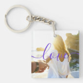 Gepersonaliseerde Foto- en Script-tekst Sleutelhanger (Voorkant)