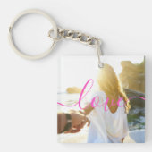 Gepersonaliseerde Foto- en Script-tekst Sleutelhanger (Voorkant)