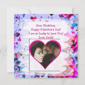 Gepersonaliseerde Foto en Tekst Anime Valentijnsda Kaart (Achterkant)