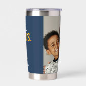 Gepersonaliseerde foto en tekst Best Dad Ever Geïsoleerde Drinkbeker (Links)