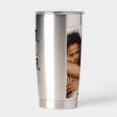 Gepersonaliseerde foto en tekst Best Dad Ever Geïsoleerde Drinkbeker (Links)