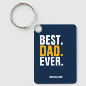 Gepersonaliseerde foto en tekst Best Dad Ever Sleutelhanger (Voorkant)