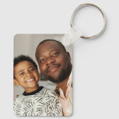Gepersonaliseerde foto en tekst Best Dad Ever Sleutelhanger (Achterkant)