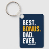 Gepersonaliseerde foto en tekst Best Dad Ever Sleutelhanger (Voorkant)