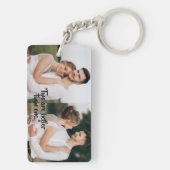 Gepersonaliseerde foto en tekst instagram Collage Sleutelhanger (achterkant)