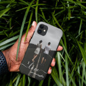 Gepersonaliseerde foto en tekst Liefde iPhone Case