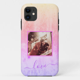 Gepersonaliseerde foto en tekst Liefde Vriend Fami Case-Mate iPhone Case