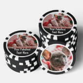 Gepersonaliseerde foto en tekst poker chips (Opstapeling)
