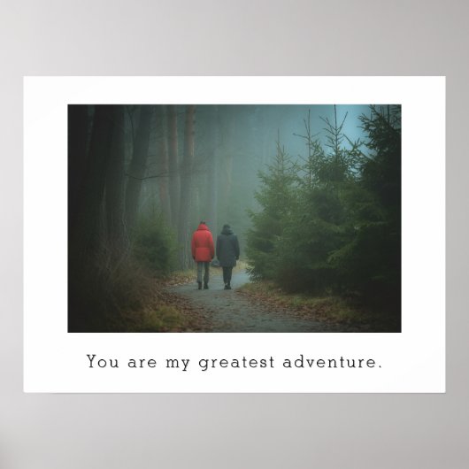 Gepersonaliseerde foto en tekst poster (Voorkant)