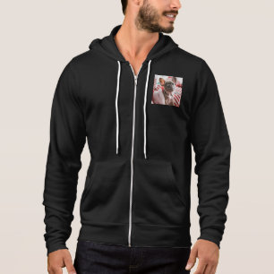 Gepersonaliseerde foto en tekst Zip Hoodie