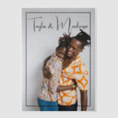 Gepersonaliseerde foto- en tekstbedekking vellum uitnodigingen (Voorkant)