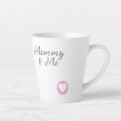 Gepersonaliseerde foto- en tekstfoto met hart latte mok (Rechts)