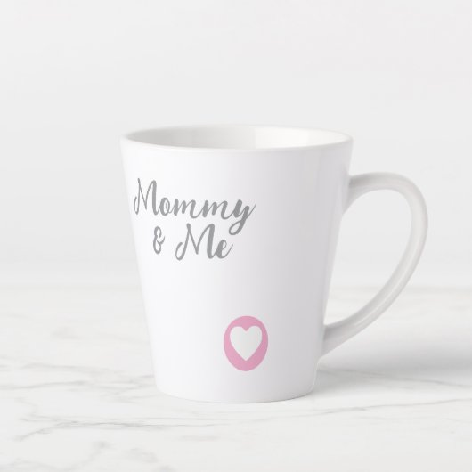 Gepersonaliseerde foto- en tekstfoto met hart latte mok (Rechts)