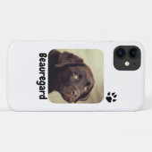 Gepersonaliseerde foto- en tekstfoto Paw Print Case-Mate iPhone Case (Achterkant (horizontaal))