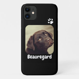 Gepersonaliseerde foto- en tekstfoto Paw Print Case-Mate iPhone Case