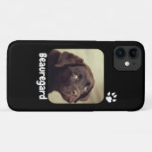 Gepersonaliseerde foto- en tekstfoto Paw Print Case-Mate iPhone Case (Achterkant (horizontaal))