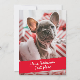 Gepersonaliseerde foto- en tekstkaart met envelop bedankkaart