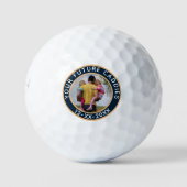 Gepersonaliseerde foto familie datum bericht golfballen (Voorkant)