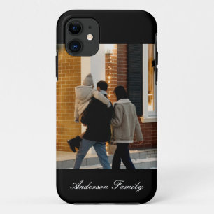 Gepersonaliseerde foto familie modern stijlvol Case-Mate iPhone case