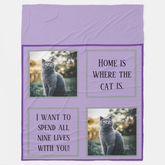 Gepersonaliseerde Foto Fleece Deken - Aangepast Af (Voorkant)