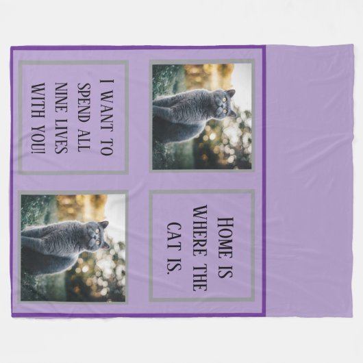 Gepersonaliseerde Foto Fleece Deken - Aangepast Af (Voorkant (Horizontaal))