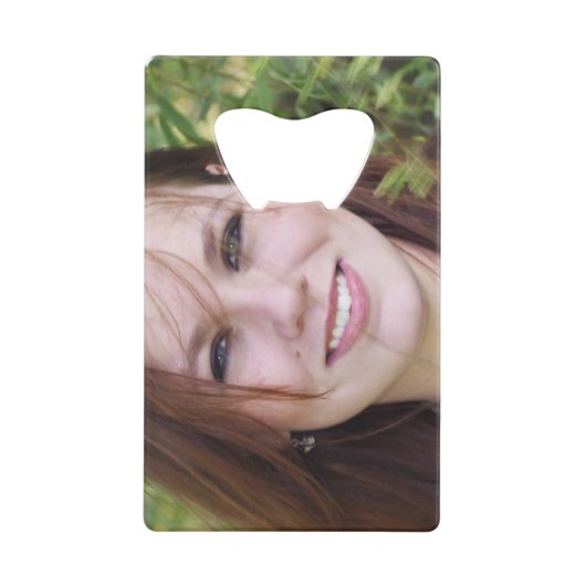 Gepersonaliseerde foto flesopener. Maak je eigen! Creditkaart Flessenopener (Voorkant)