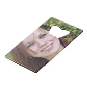 Gepersonaliseerde foto flesopener. Maak je eigen! Creditkaart Flessenopener (Voorkant Gekanteld)