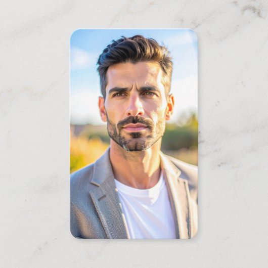 Gepersonaliseerde foto Funeral Tribute Memorial Ka Visitekaartje (Voorkant)