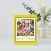 Gepersonaliseerde foto Gelukkig Pasen Citrien Eleg Feestdagenkaart (Staand voorkant)