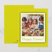 Gepersonaliseerde foto Gelukkig Pasen Citrien Eleg Feestdagenkaart (Voorkant / Achterkant)