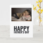 Gepersonaliseerde foto Gelukkige Vaderdag Kaart (Gele Bloem)