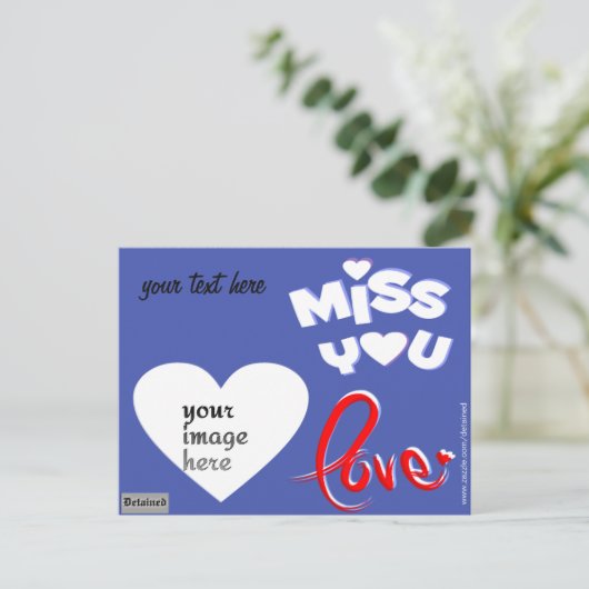 Gepersonaliseerde foto gevangene briefkaart (Staand voorkant)