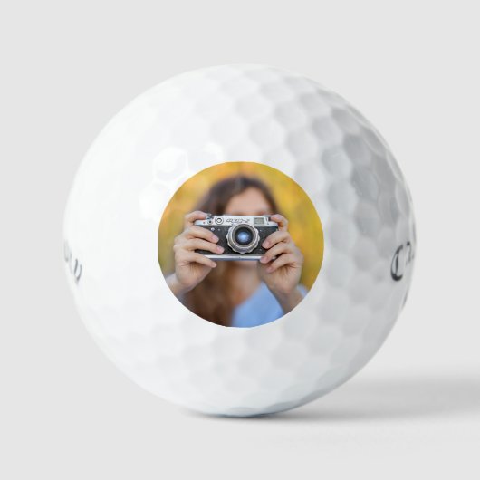 Gepersonaliseerde Foto Gezicht Golf Lover Gift Golfballen (Voorkant)