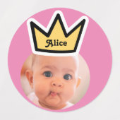 GEPERSONALISEERDE foto gezicht stickers partij kro (Design 2)