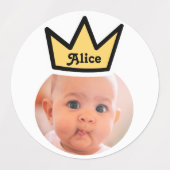 GEPERSONALISEERDE foto gezicht stickers partij kro (Design 2)