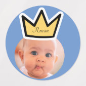 GEPERSONALISEERDE foto gezicht stickers partij kro (Design 2)