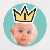 GEPERSONALISEERDE foto gezicht stickers partij kro (Design 1)