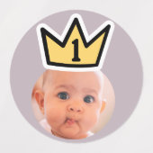 GEPERSONALISEERDE foto gezicht stickers partij kro (Design 1)